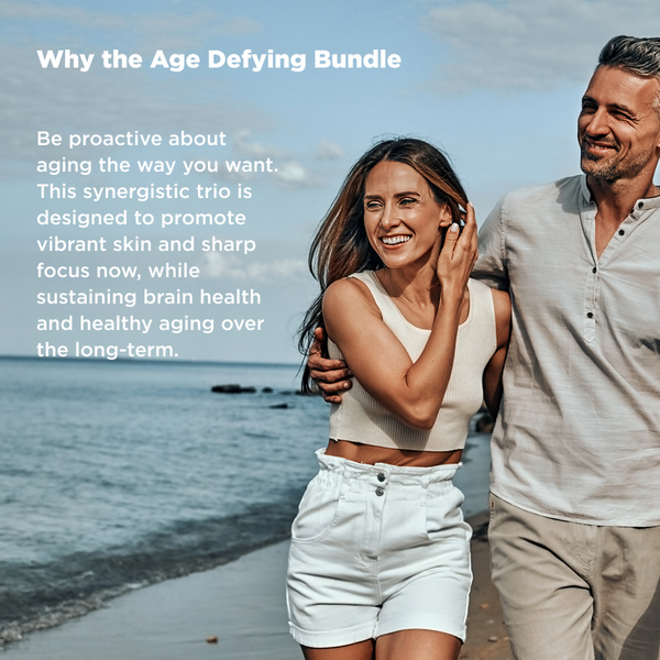 Couple on the beach - Vital Vitamins Age Defying Bundle supports active, vibrant aging for men and women